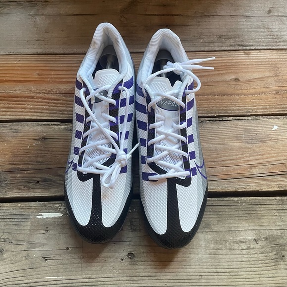 New Men Nike Vapor Edge Speed 360 Black Court Purple Football Cleats - Picture 5 of 8